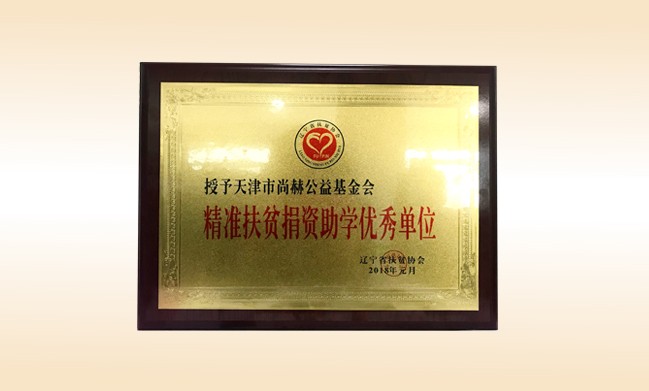 2018年1月-开云手机登录界面公益基金会荣获-精准扶贫捐资助学优秀单位奖牌